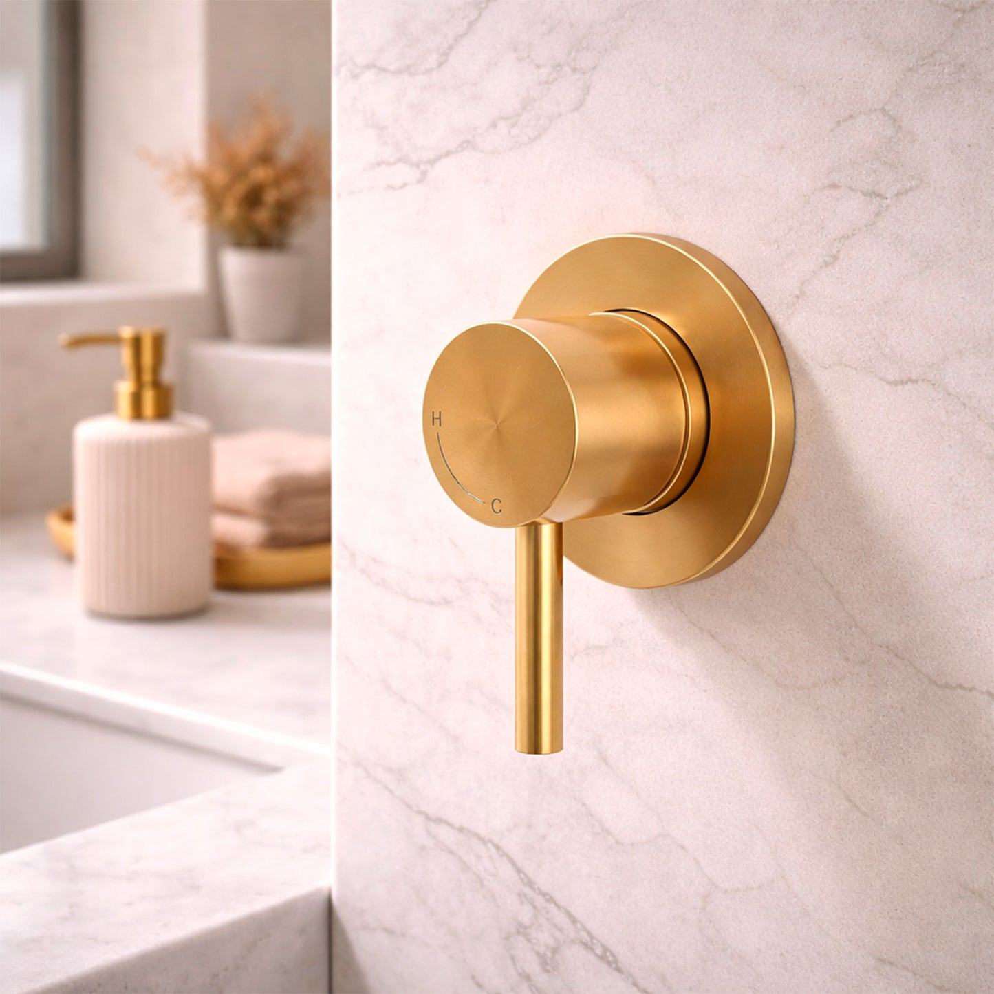 Miscelatore a muro Levante oro Sined eleganza e durabilita