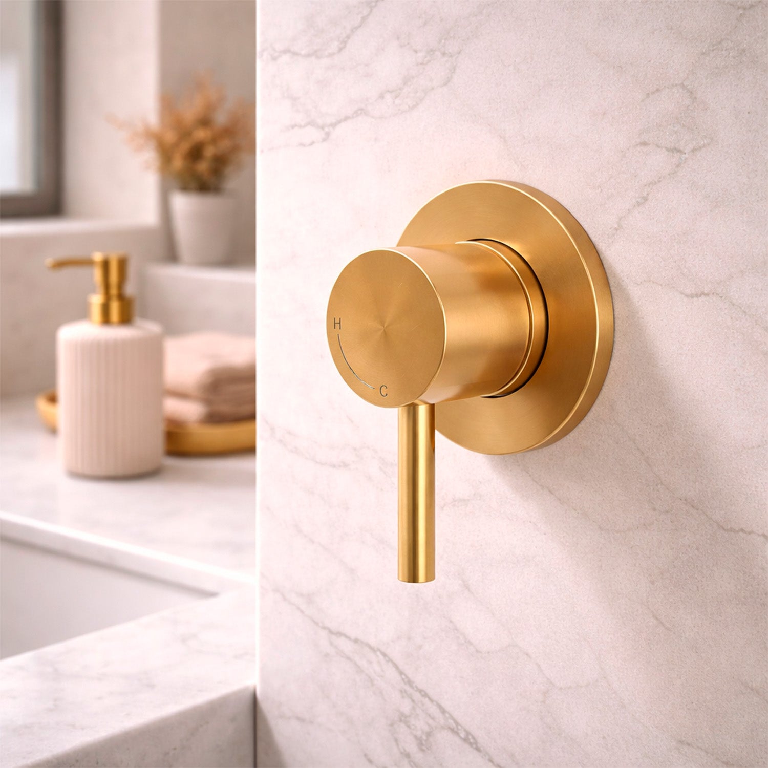 Miscelatore a muro Levante oro Sined eleganza e durabilita