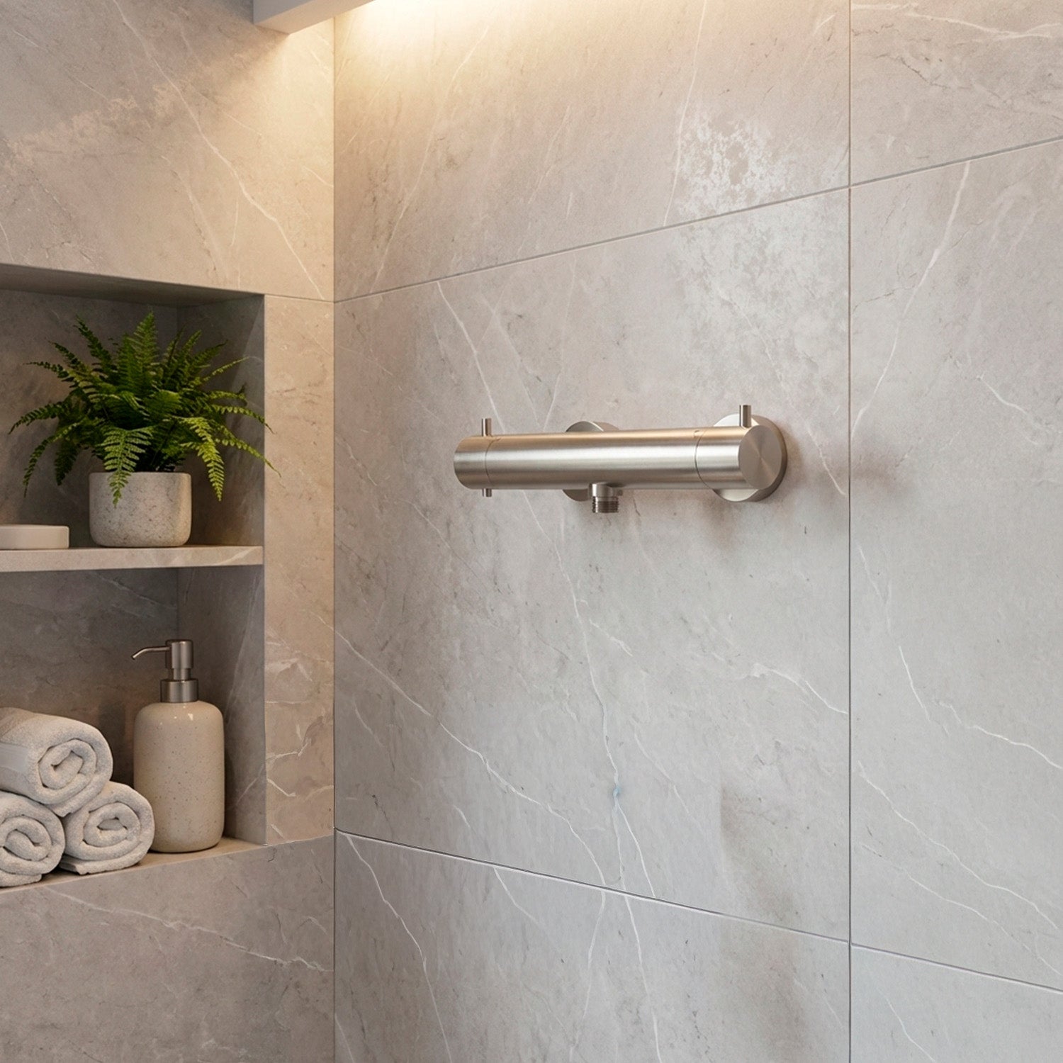 Miscelatore doccia termostatico Levante Inox eleganza e funz