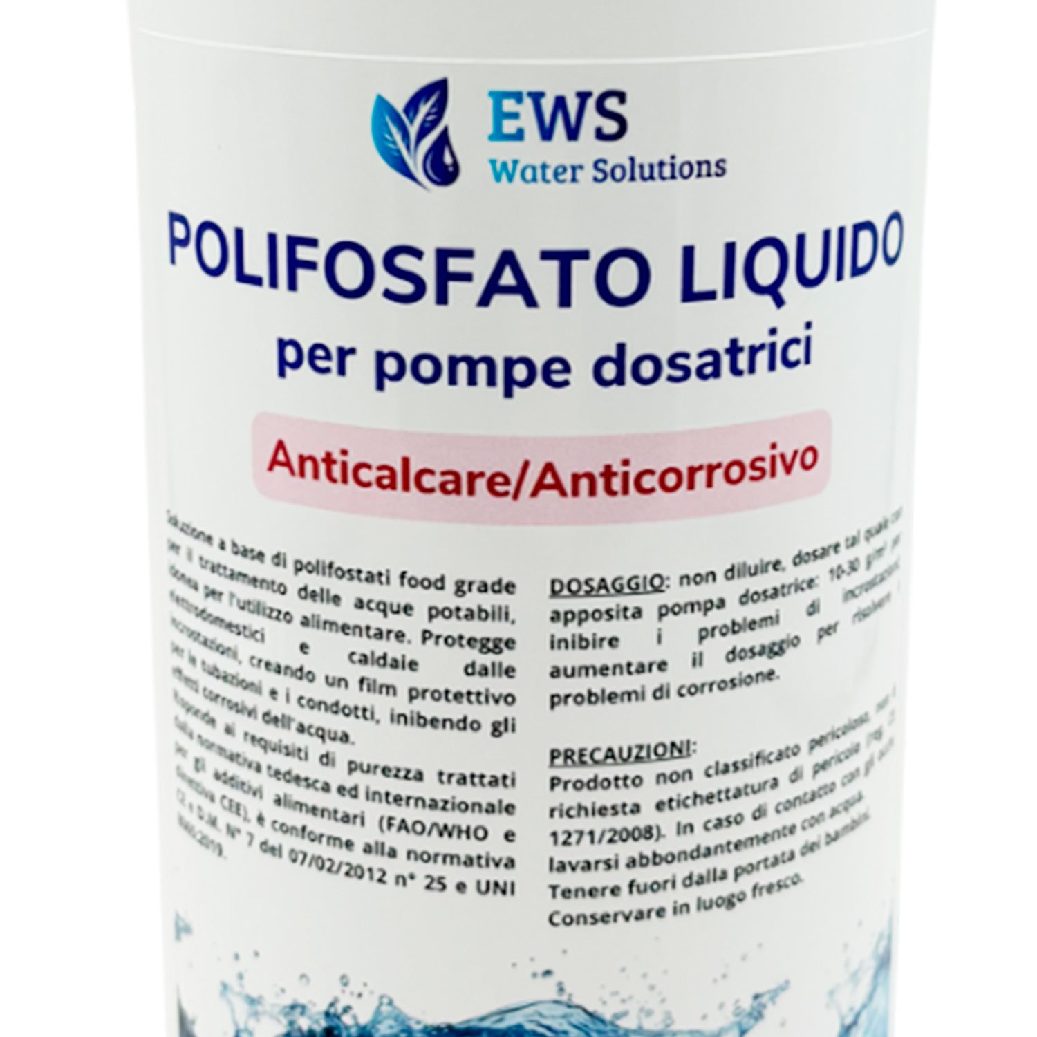 Ricarica polifosfato liquido 1 kg per pompe dosatrici
