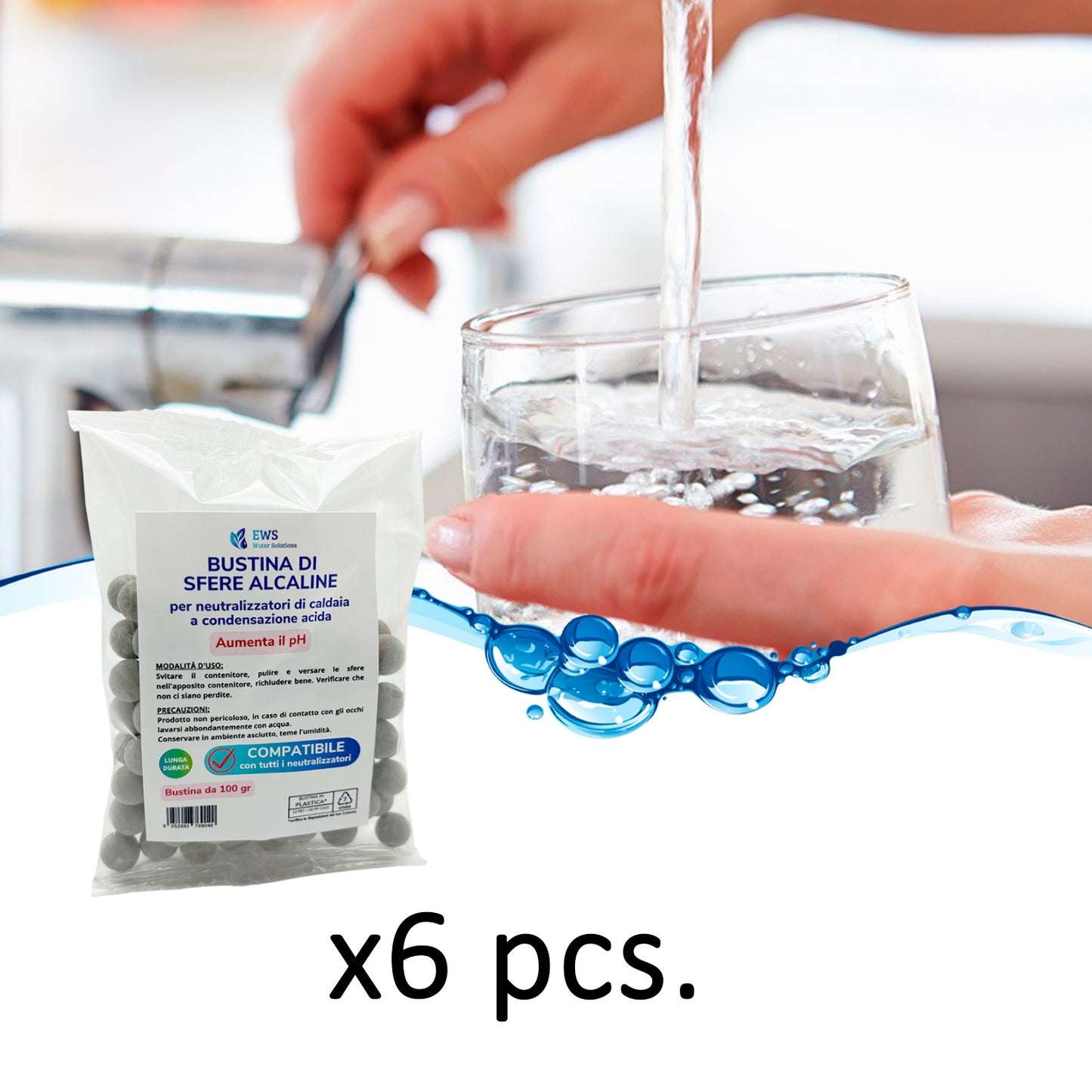 Ricarica sfere alcaline MPC MKRNC35 per neutralizzatori condensa