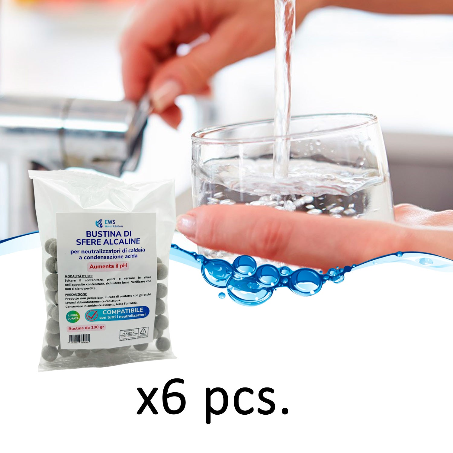 Ricarica sfere alcaline MPC MKRNC35 per neutralizzatori condensa