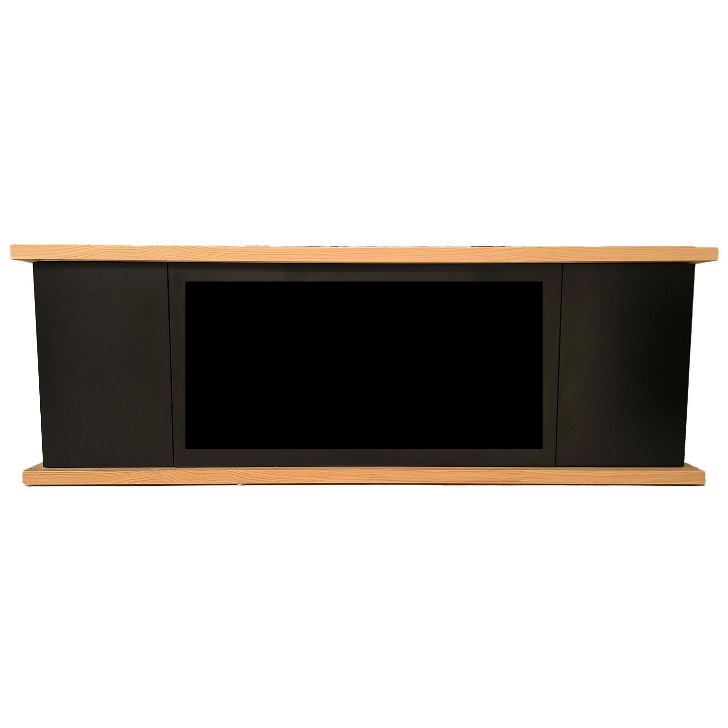 mobile nero in legno per camino sined arosio 108