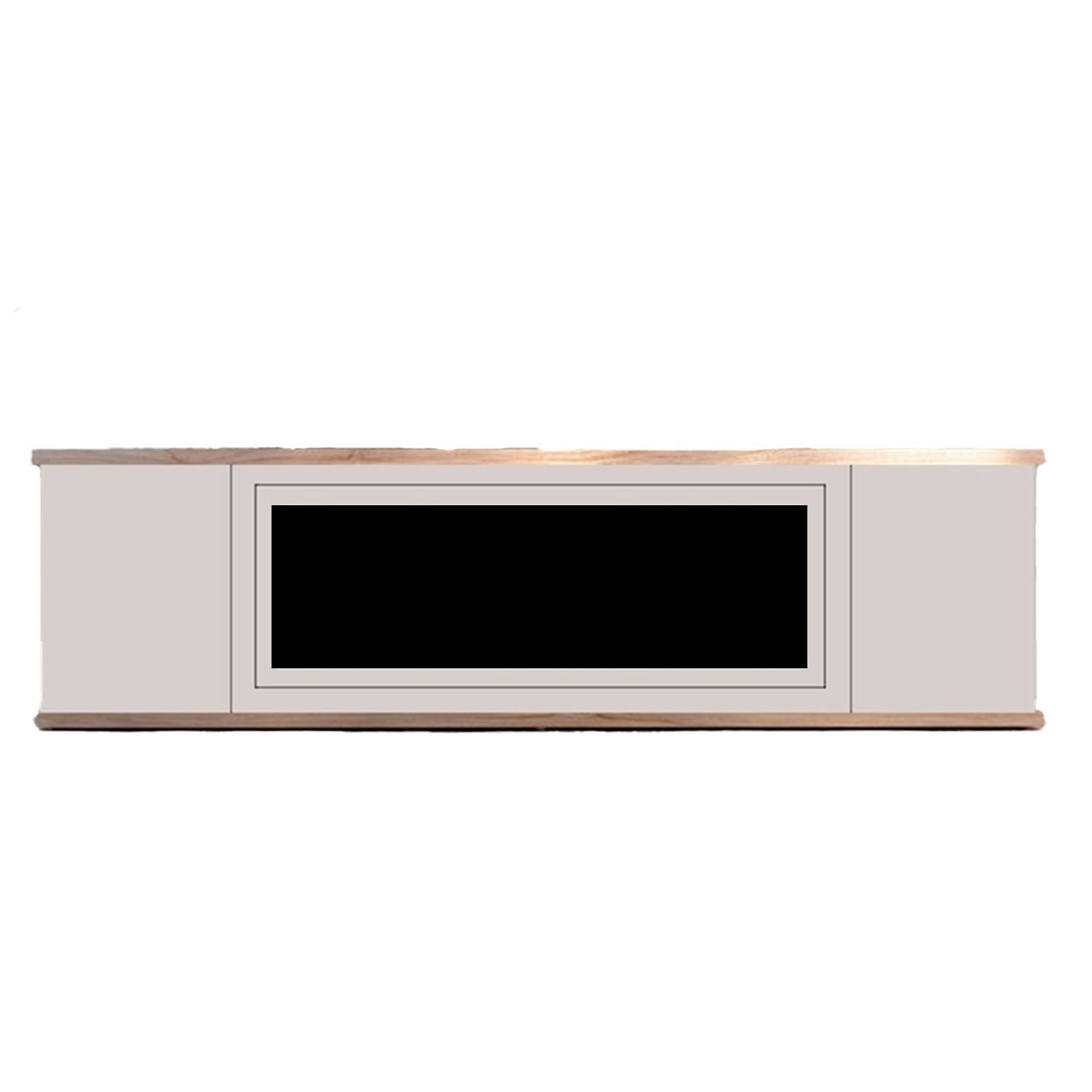 Mobile in legno grigio con camino elettrico Sined Vulture 150