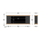 Mobile in legno grigio con camino elettrico Sined Vulture 150