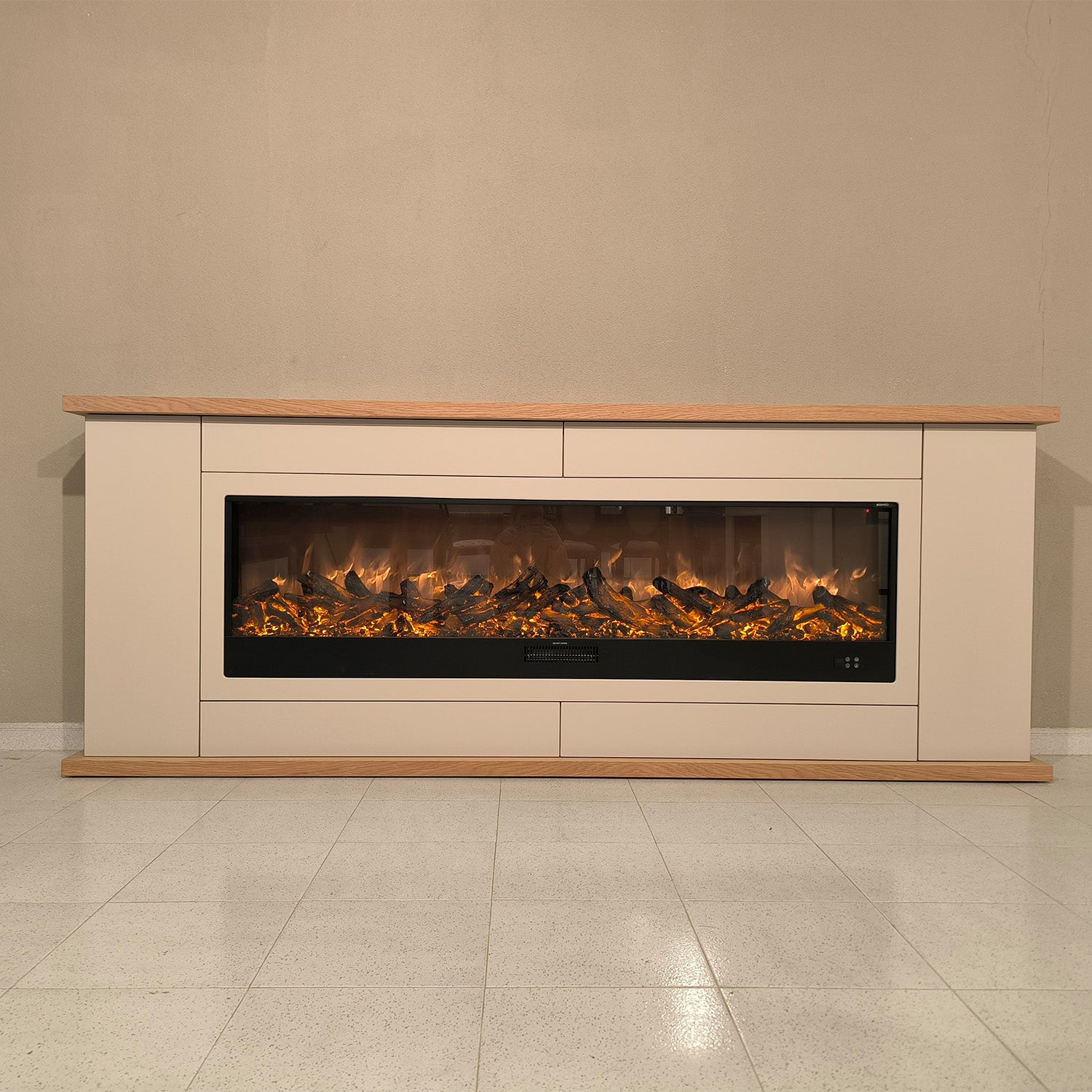 Mobile con camino elettrico Desio 150 grigio chiaro design elegante e materiali di alta qualita completo di telecomando Acquista ora per un ambiente accogliente e moderno