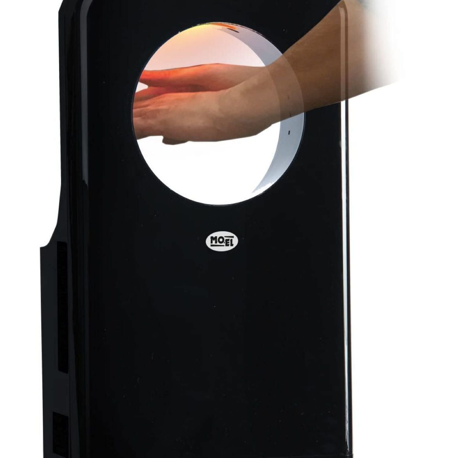 Asciugamani elettrico Moel Black Hole: design elegante, materiali di alta qualità, asciugatura rapida e igiene garantita. Acquista ora per un investimento sicuro, consegna veloce e garanzia post-vendita.