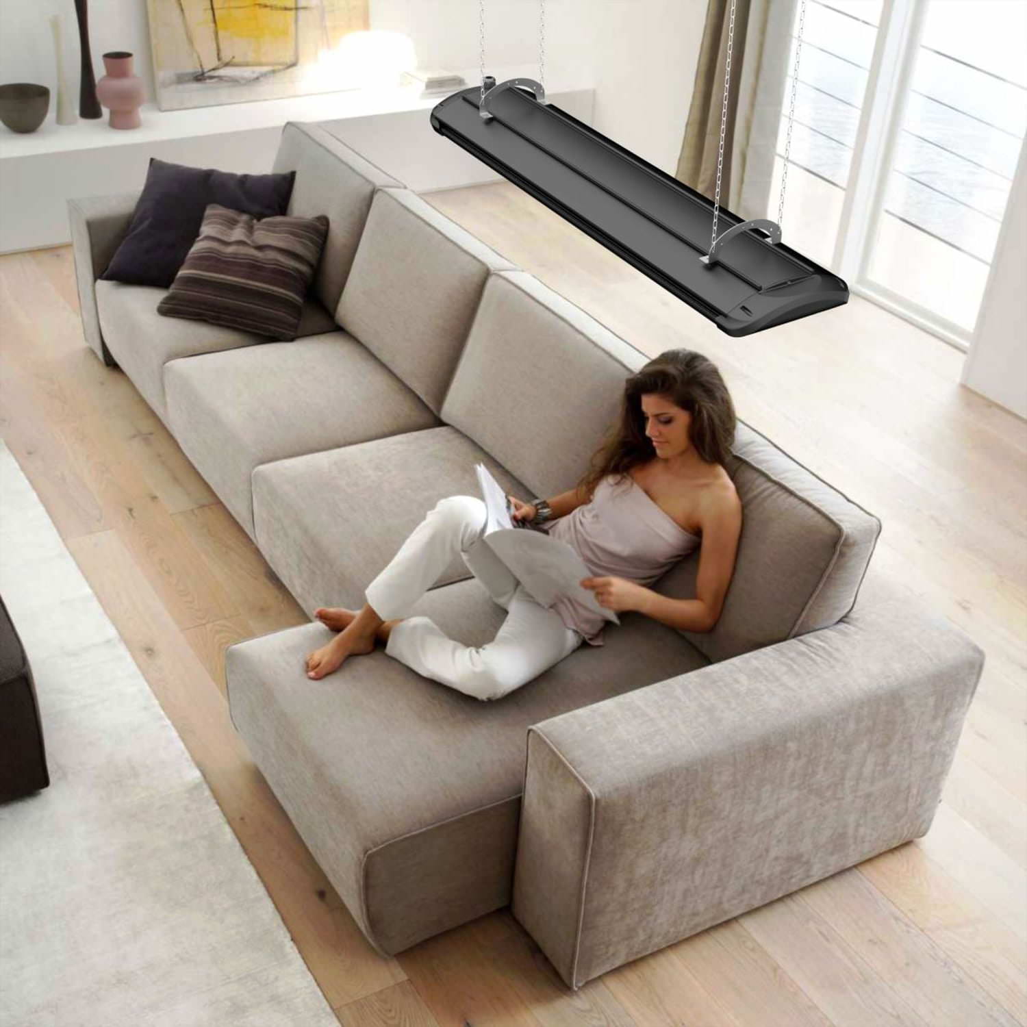 Riscaldatore Murale Moel Aaren 2400W Nero con Telecomando