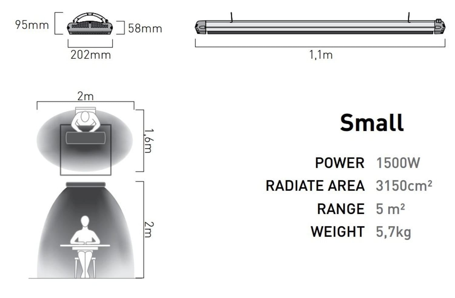 Riscaldatore a infrarossi MO-EL 9815SD: eleganza e funzionalità per il tuo ambiente