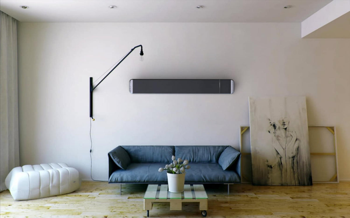 Riscaldatore infrarossi Moel 1800W design elegante e materia