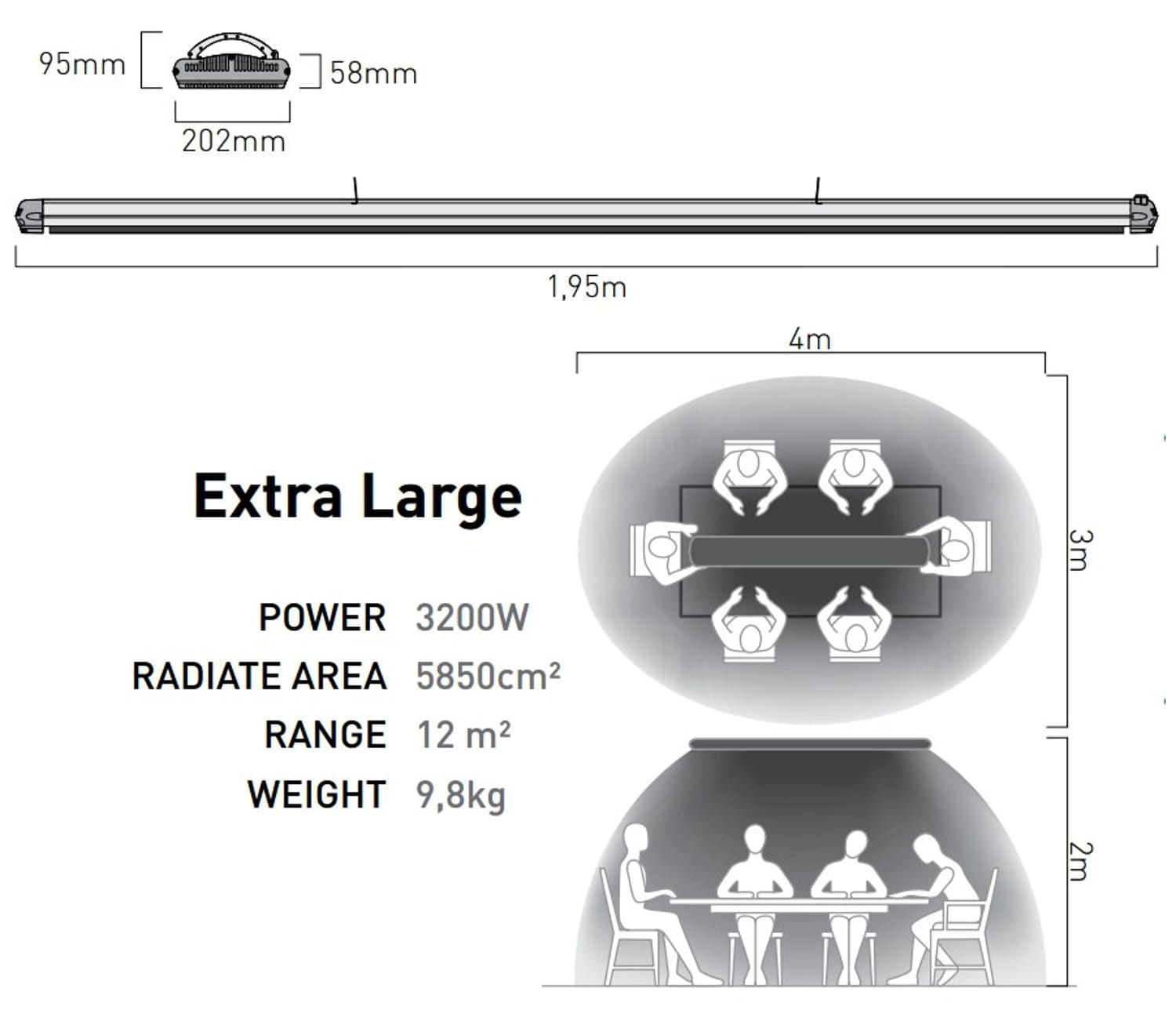 Riscaldatore infrarossi moel 9832d: eleganza e calore a casa tua