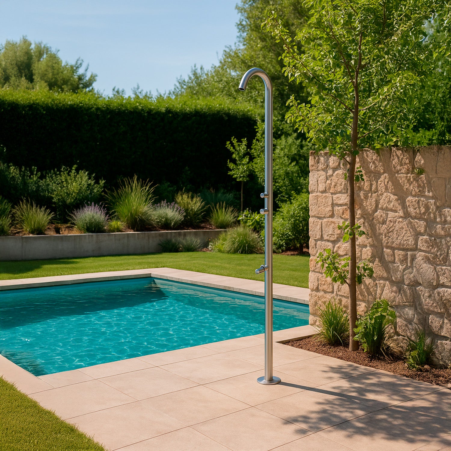 Doccia piscina inox 316 design elegante e resistente acquista ora