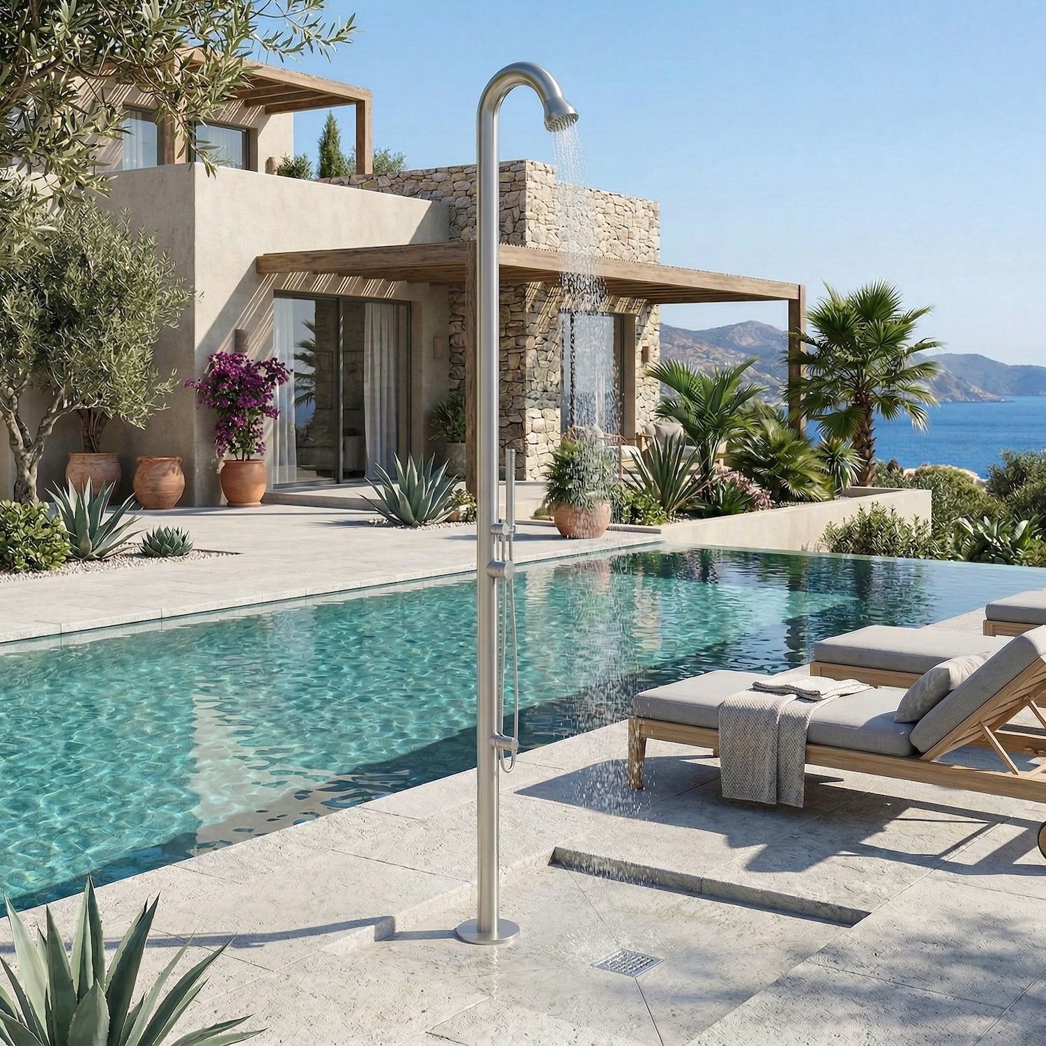 MPC MX1003 Inox doccia piscina 316L elegante e resistente