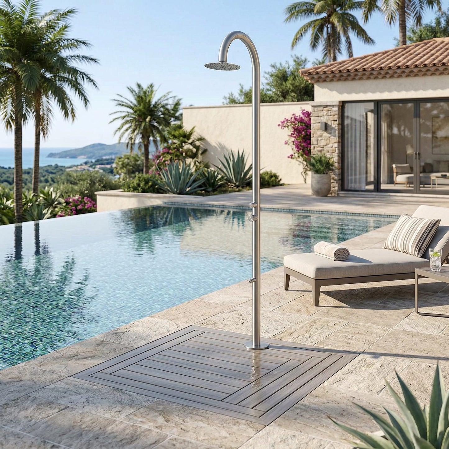 Doccia piscina inox 316L MX1007 eleganza e durata acquista ora