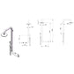 Doccia da parete in acciaio inox 316L design moderno e resistente