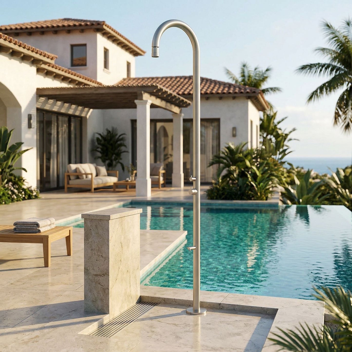 Doccia piscina inox 316L MX3007 eleganza e qualita acquista ora