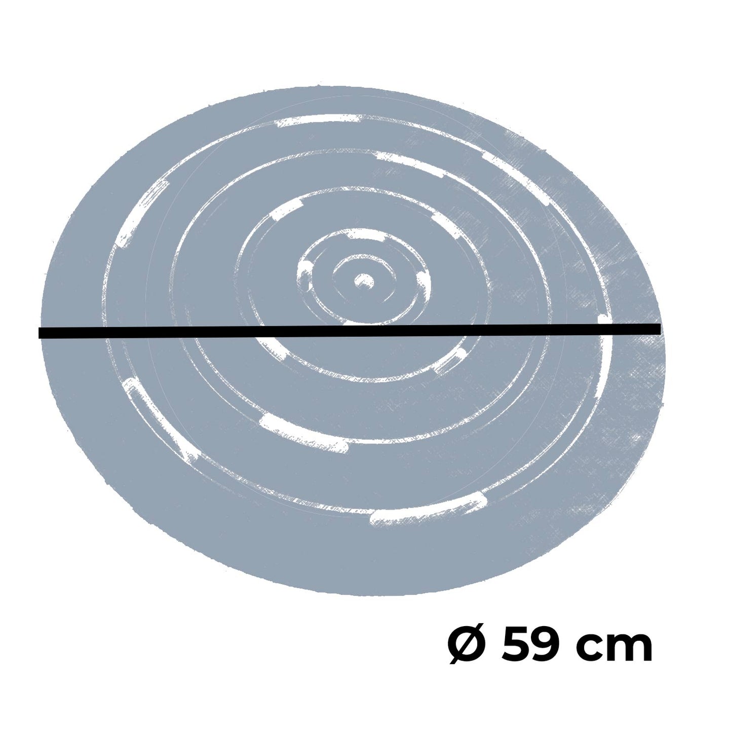 Piatto doccia rotondo in legno Okumé per esterno, diametro 59 cm, resistente e di alta qualità. Acquista ora per un design elegante e duraturo.