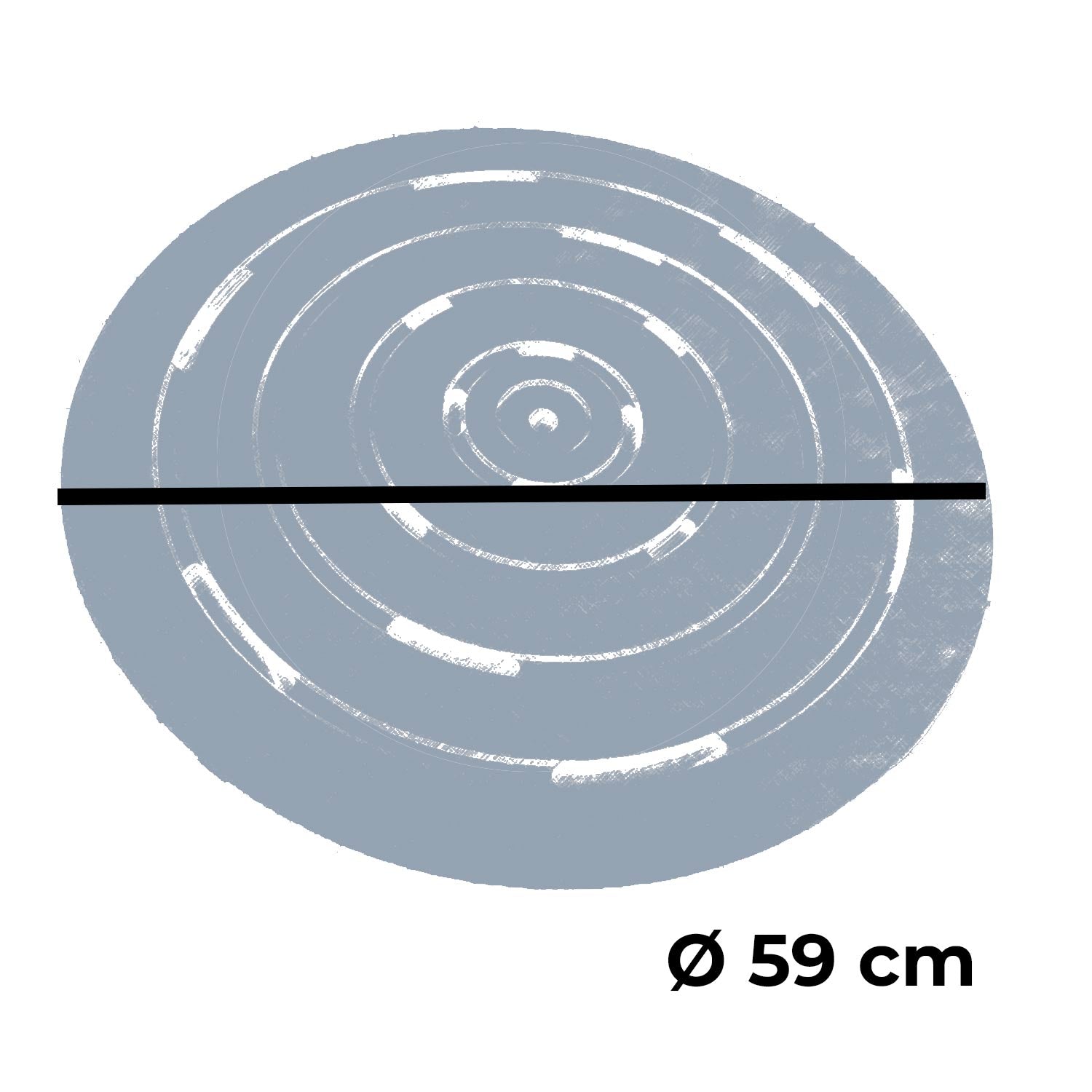 Piatto doccia rotondo in legno Okumé per esterno, diametro 59 cm, resistente e di alta qualità. Acquista ora per un design elegante e duraturo.