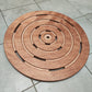 Piatto doccia rotondo in legno Okumé per esterno, diametro 59 cm, resistente e di alta qualità. Acquista ora per un design elegante e duraturo.