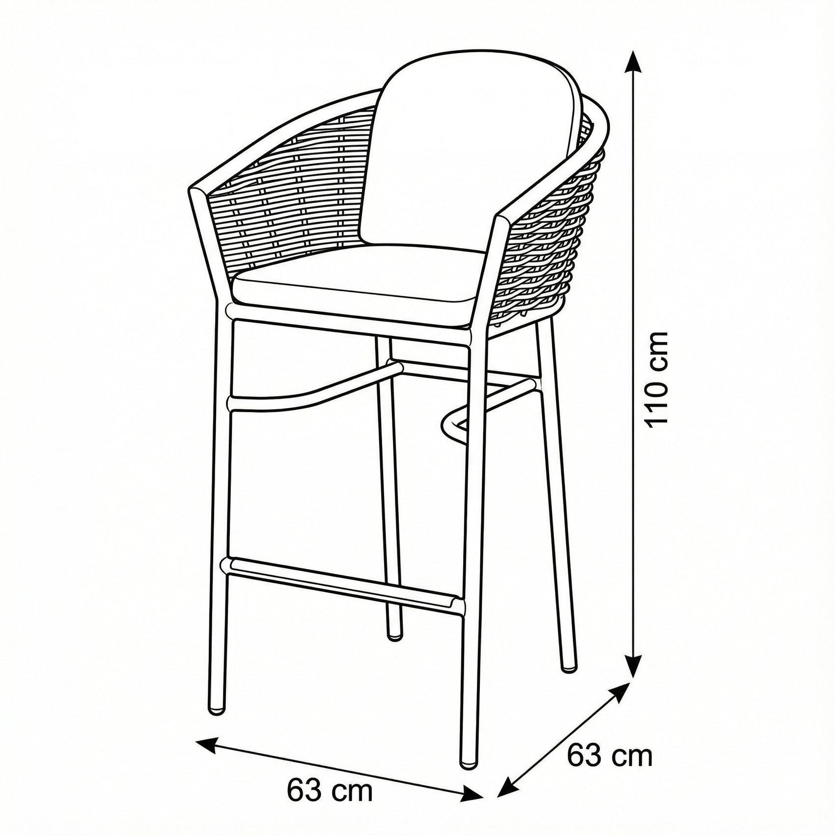 poltroncina alta muse design moderno e comfort per il tuo giardino
