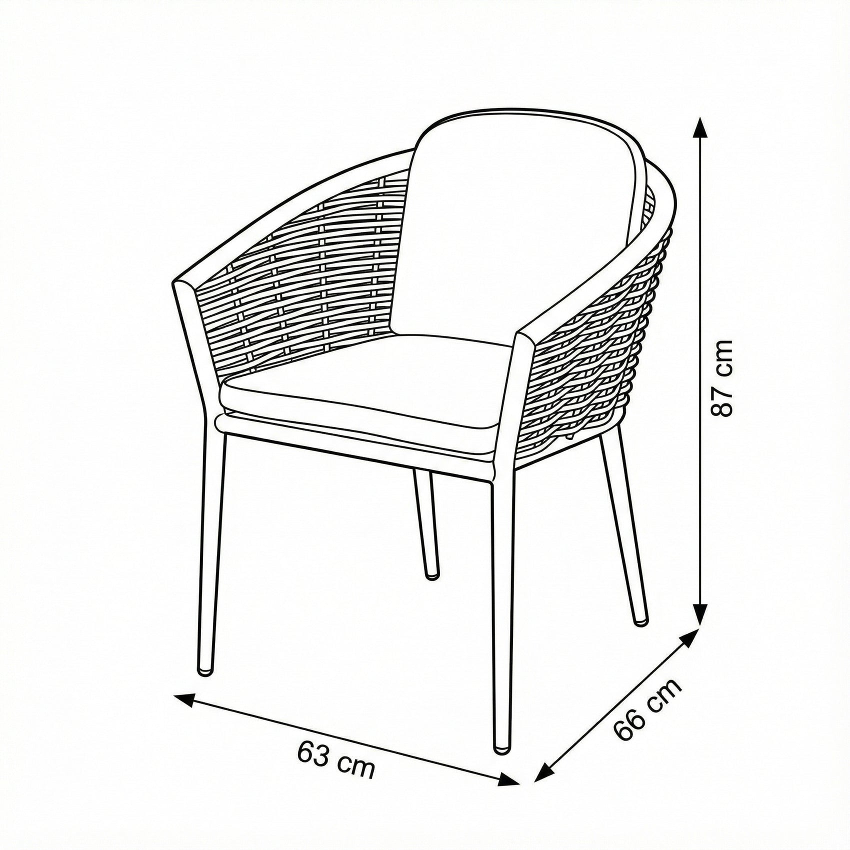 Poltroncina Asti SINED eleganza e resistenza per il tuo giardino
