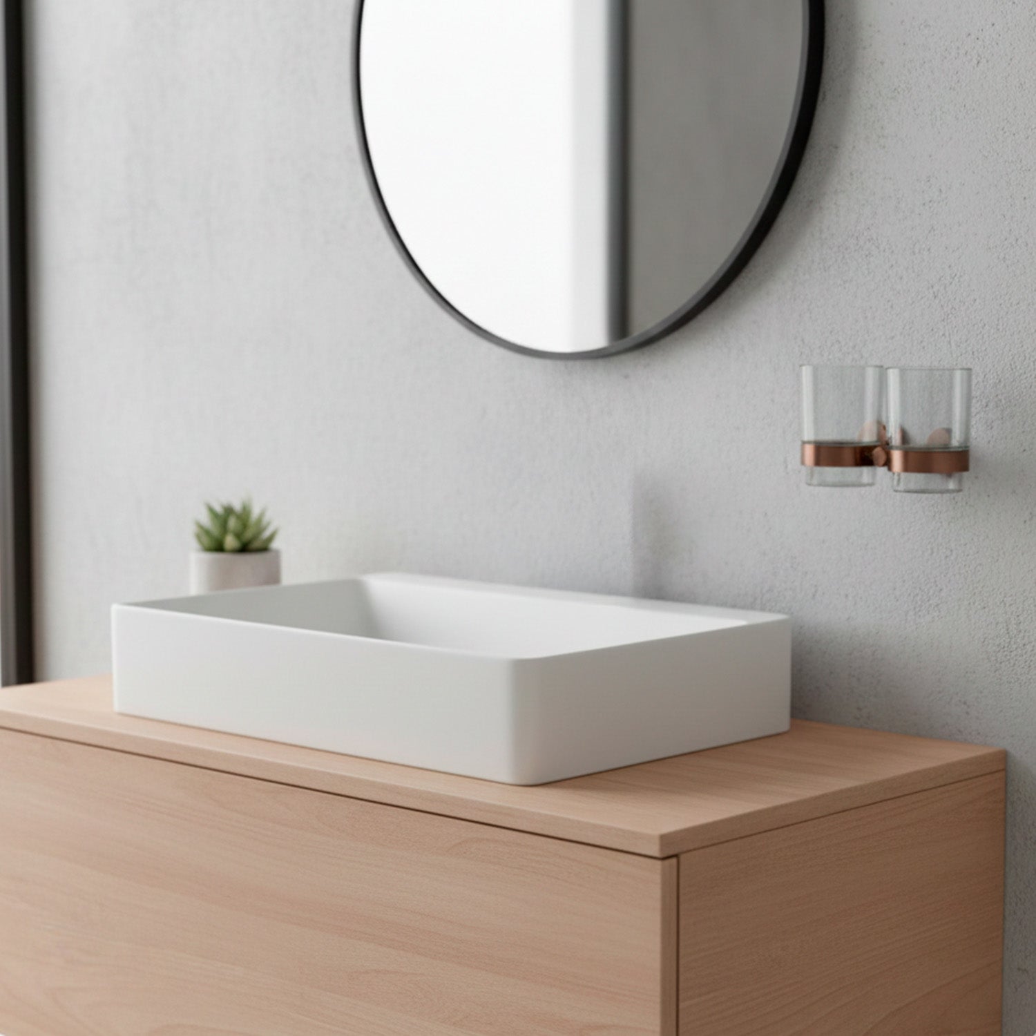 Porta bicchieri doppio inox levante pvd oro rosa