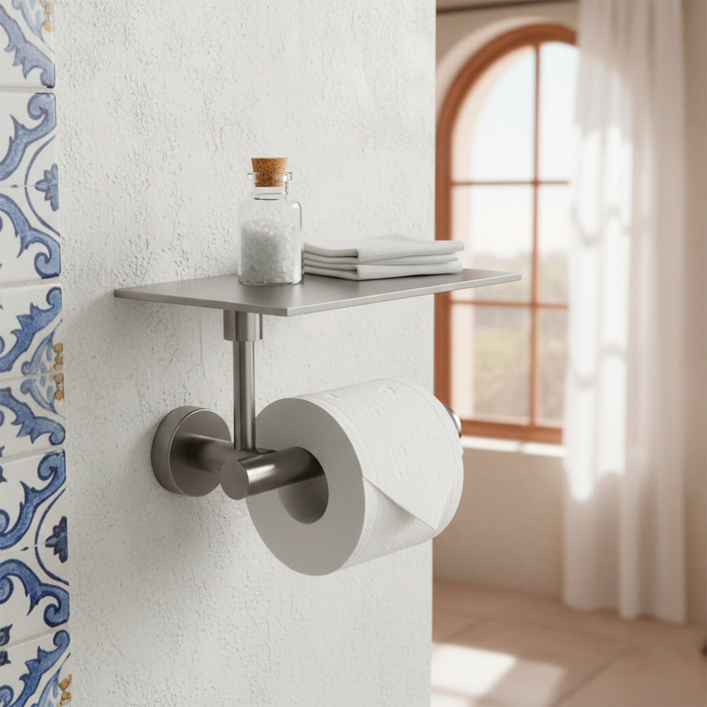 Porta rotolo in acciaio inox canna fucile design elegante e resistente – acquista ora