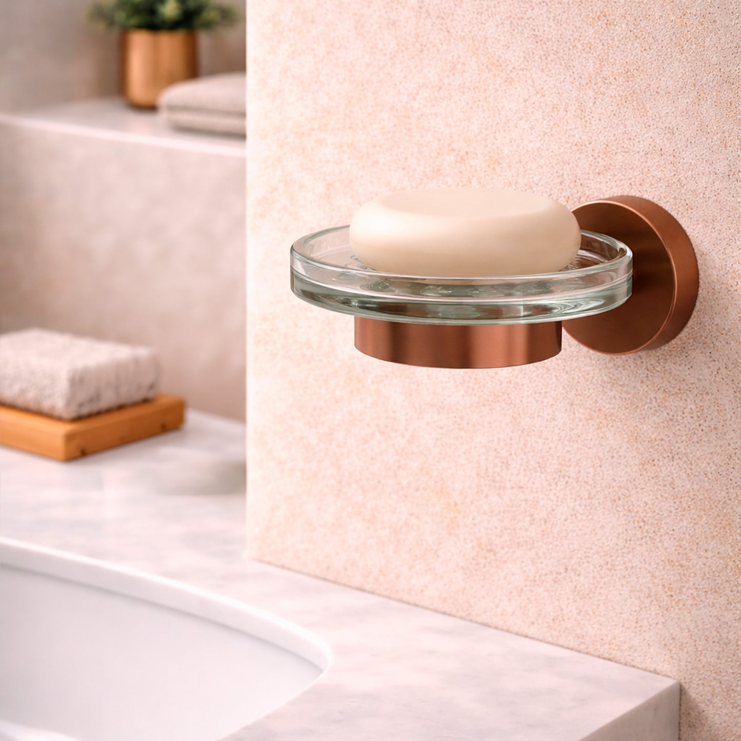 Porta sapone inox Levante oro rosa eleganza e durata