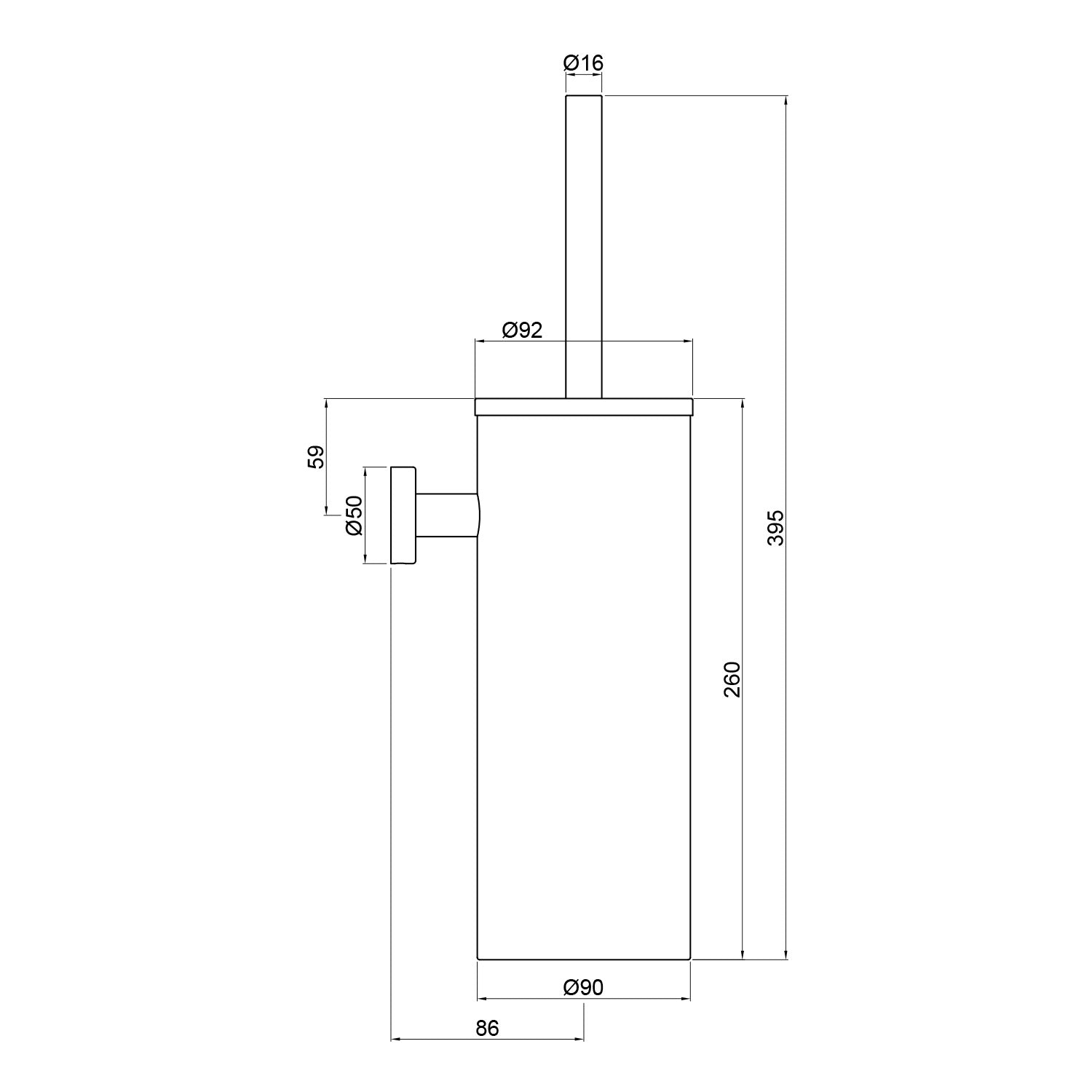 Porta scopino inox Levante oro rosa eleganza e funzionalita