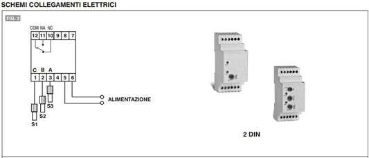 Regolatore di livello elettronico Perry 1CLRLE230 2 230V