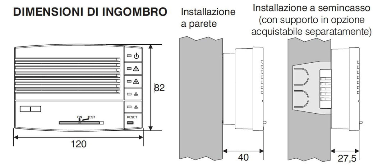 Rilevatore gas GPL da parete Perry sicurezza design e qualit