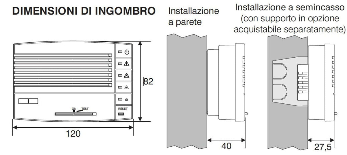 Segnalatore Gas GPL Perry 1GA48917GPL P Eleganza e Sicurezza