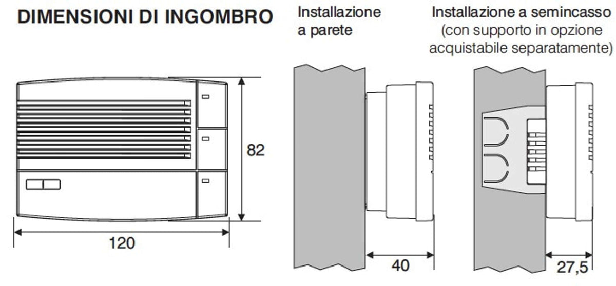 Rilevatore gas metano da parete Perry 1GA50917MET P sicurezz