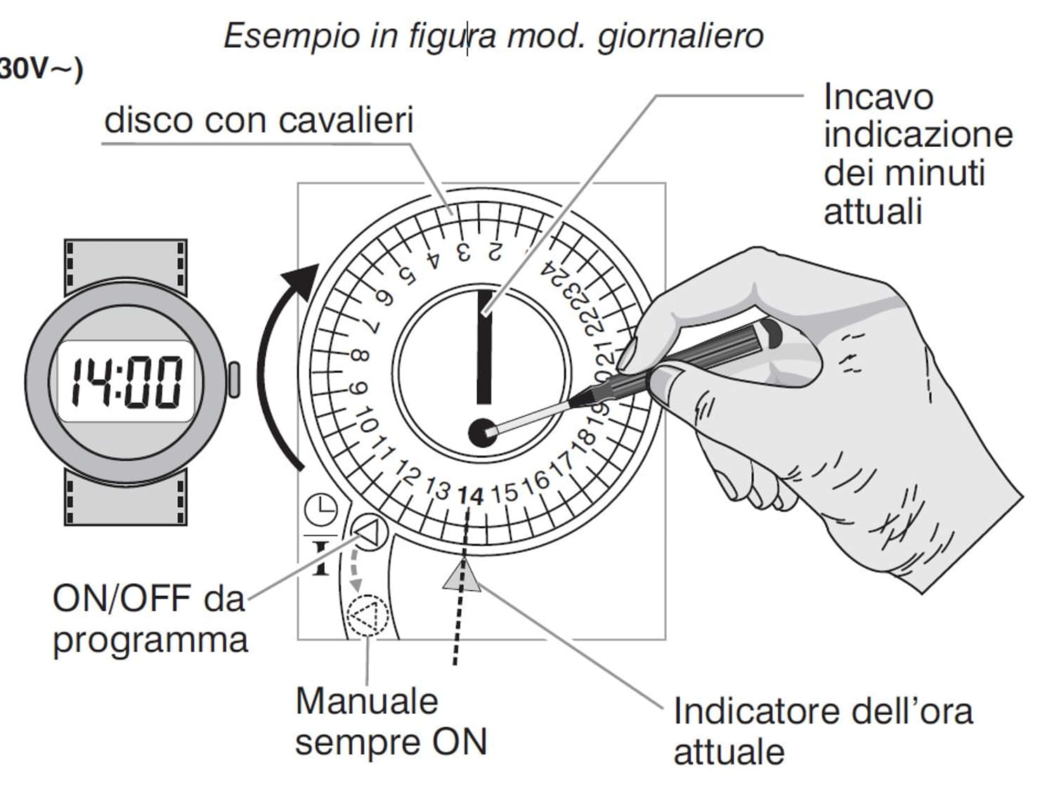 Interruttore Orario Giornaliero Perry