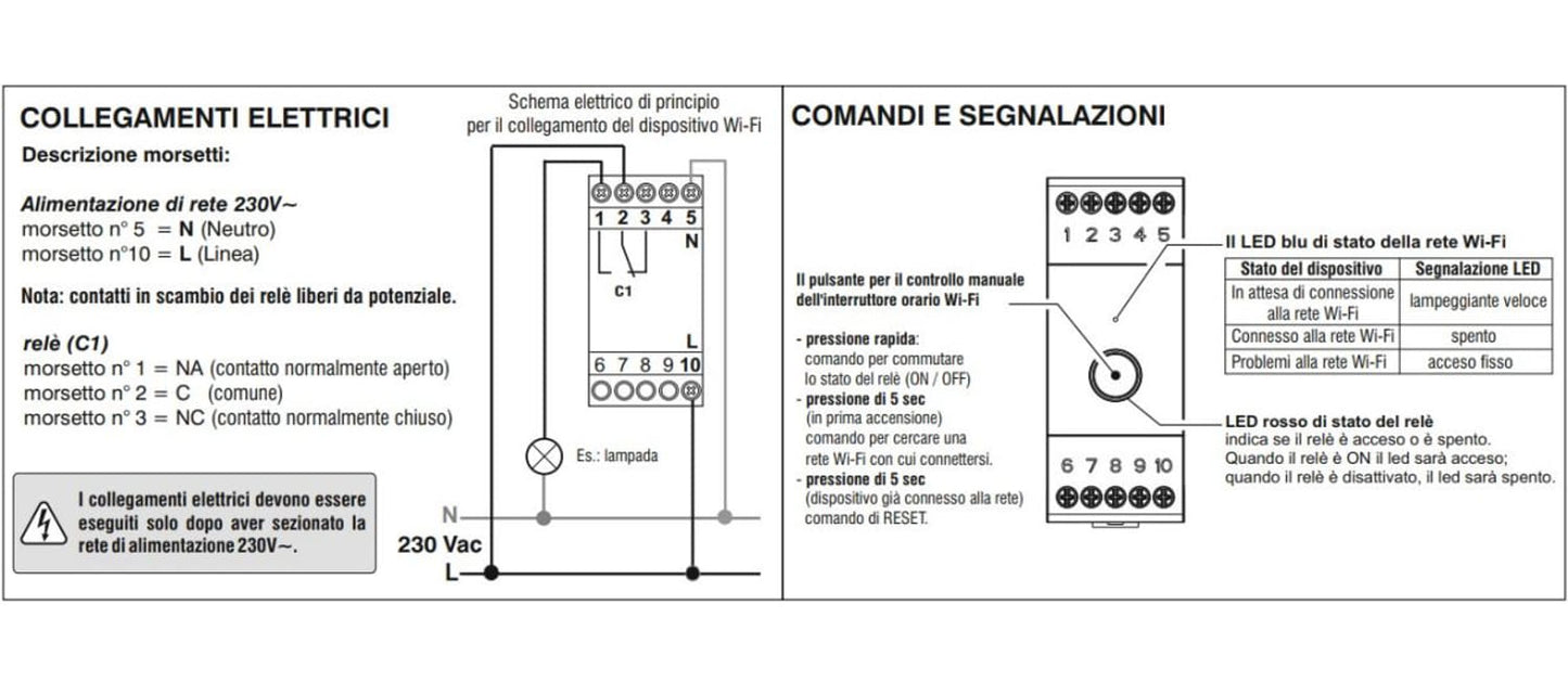 Interruttore Orario Wifi Barra Din