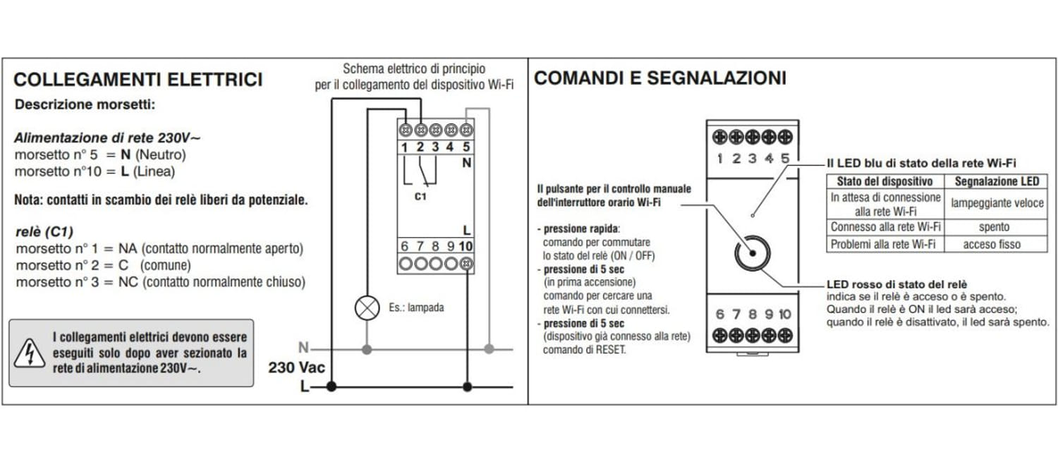 Interruttore Orario Wifi Barra Din