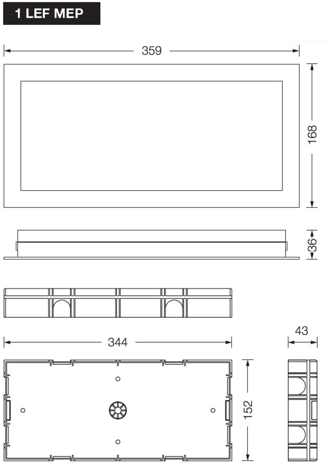 Scatola Da Incasso Per Muro 1le Fmep