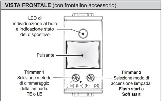 Regolatore Di Luce Tasto Antracite