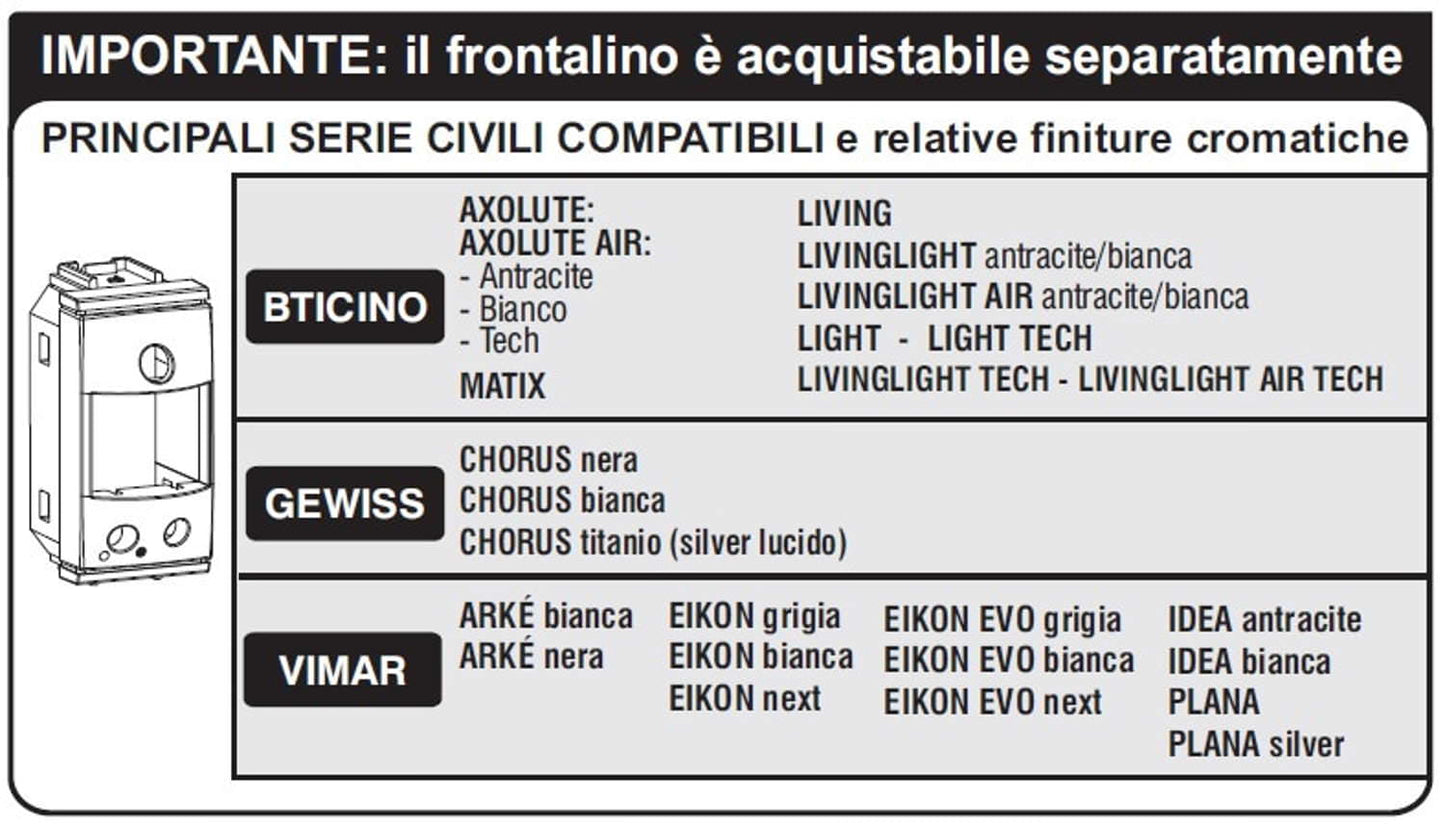 Regolatore Di Luce Tasto Bianco
