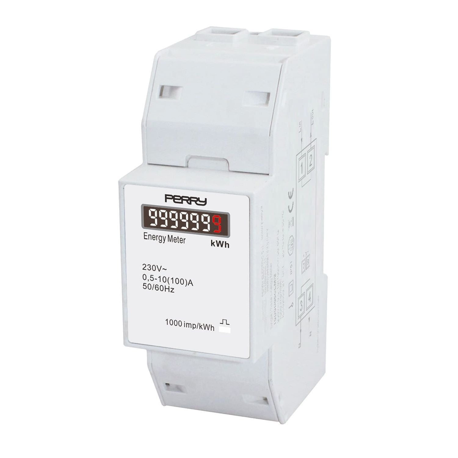 Contatore Di Energia Monofase 30a 2din
