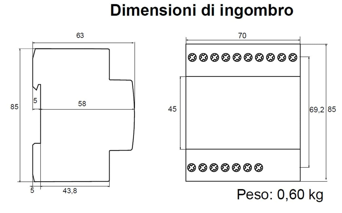 Contatore energia trifase Perry 1SDSD07CET 4 qualita design