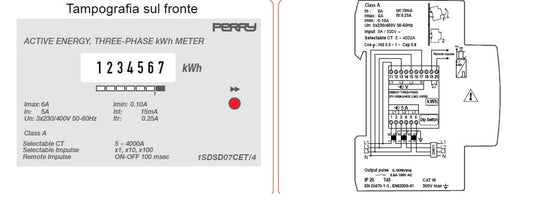 Contatore energia trifase Perry 1SDSD07CET 4 qualita design