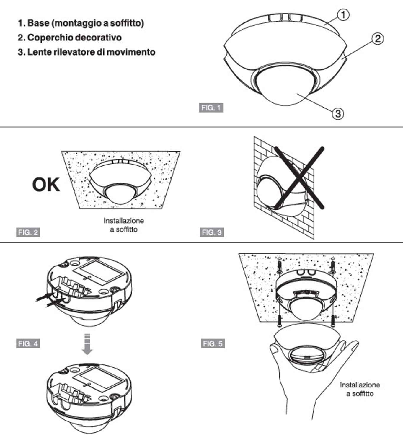 Sensore Di Presenza Da Soffitto Perry