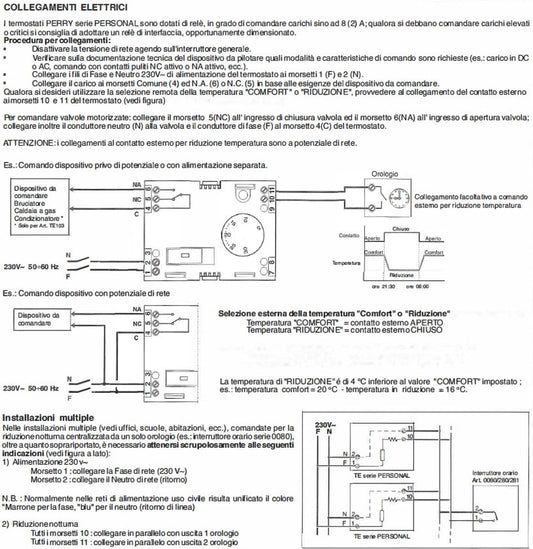 Termostato elettronico Perry 1TITE103 eleganza e funzionalit