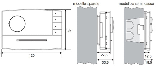 Termostato elettronico Perry 1TITE511A eleganza e funzionali