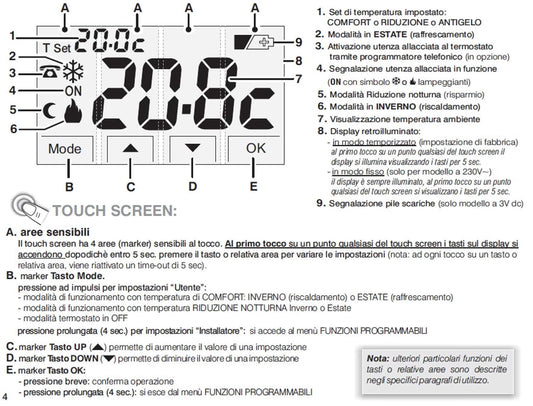 Termostato digitale Perry 1TITE542 eleganza e funzionalita p