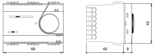 Termostato elettronico da incasso Perry per fan coil: design elegante e funzionalità avanzate