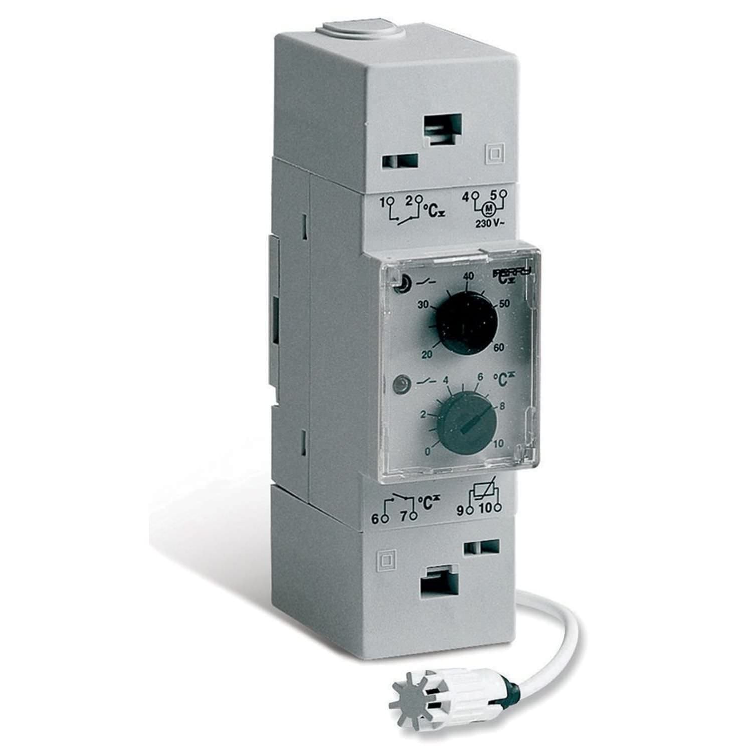 Termostato modulare Perry 1TMTE052-M: qualità, design e affidabilità per il tuo quadro elettrico. Acquista ora e approfitta della spedizione gratuita, acquisto sicuro e garanzia post-vendita.