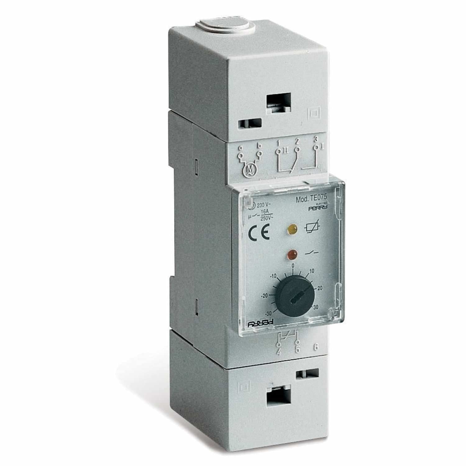 Termostato elettronico Perry 1TMTE077: design elegante, materiali di alta qualità e prestazioni affidabili. Ideale per ambienti privati e professionali, offre un ampio intervallo di regolazione da 0°C a 60°C e un ingresso per sonda remota fino a 100 m. F