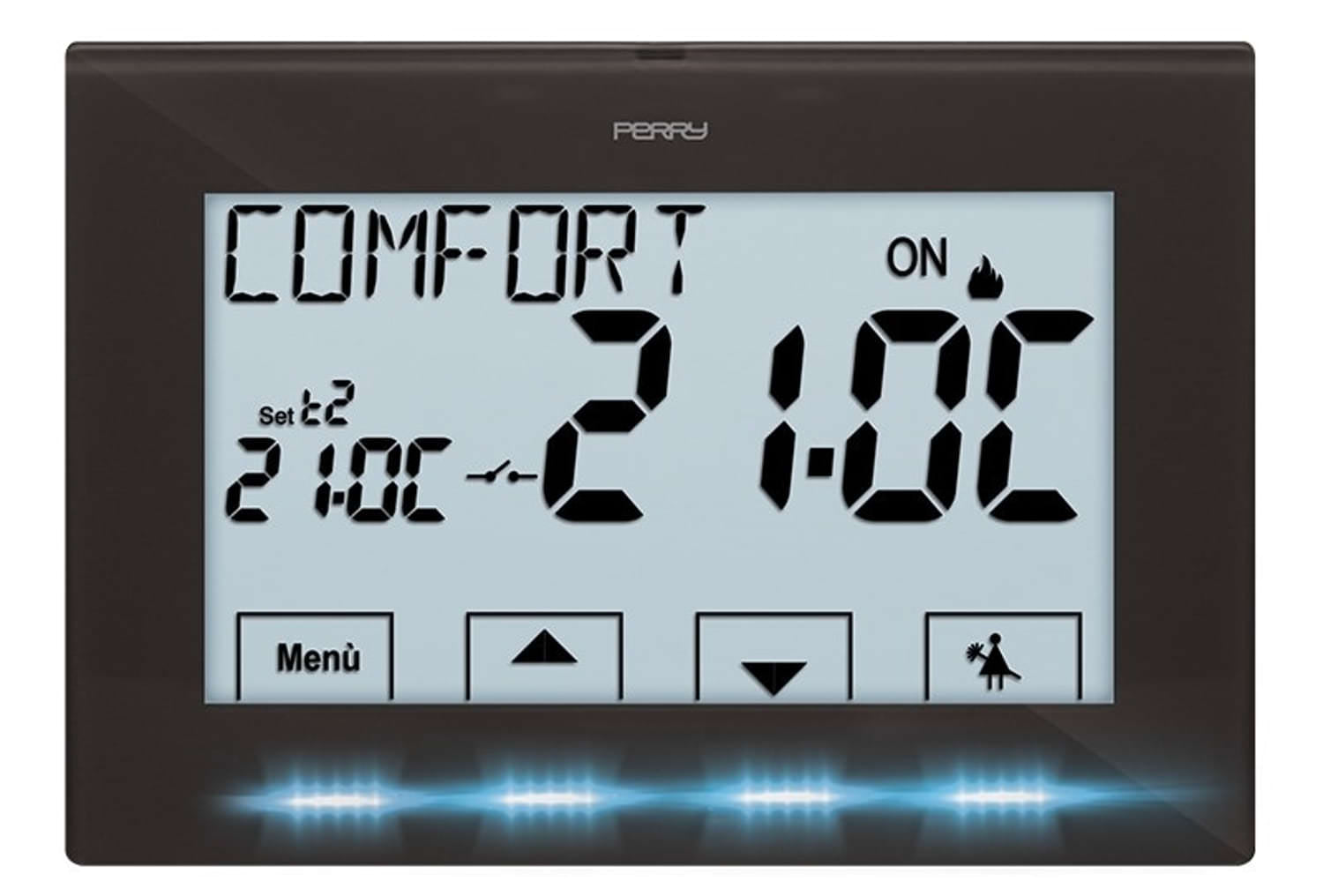 Termostato digitale da parete Perry 1TPTE029A 230V, design elegante e funzionale